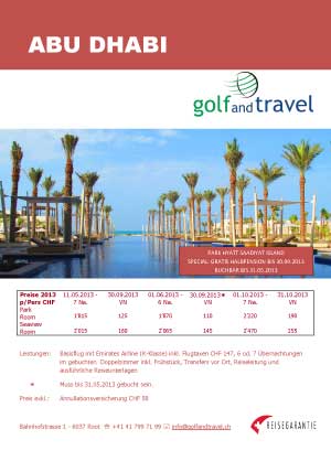 Abu Dhabi Golf and Travel