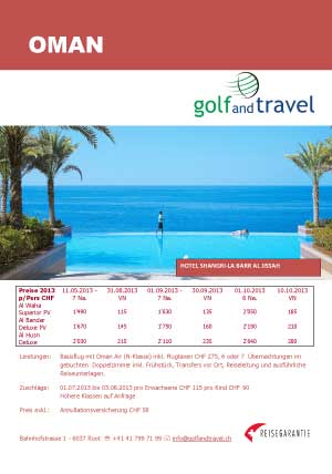 Oman Golf and Travel