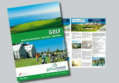 Prospekt begleitete Gruppenreisen Golf and Travel