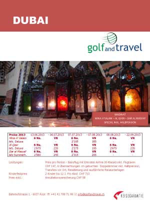 Dubai Madinat Golf and Travel