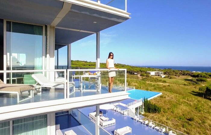 The Oitavon Aussicht auf Atlantik und Golfplatz