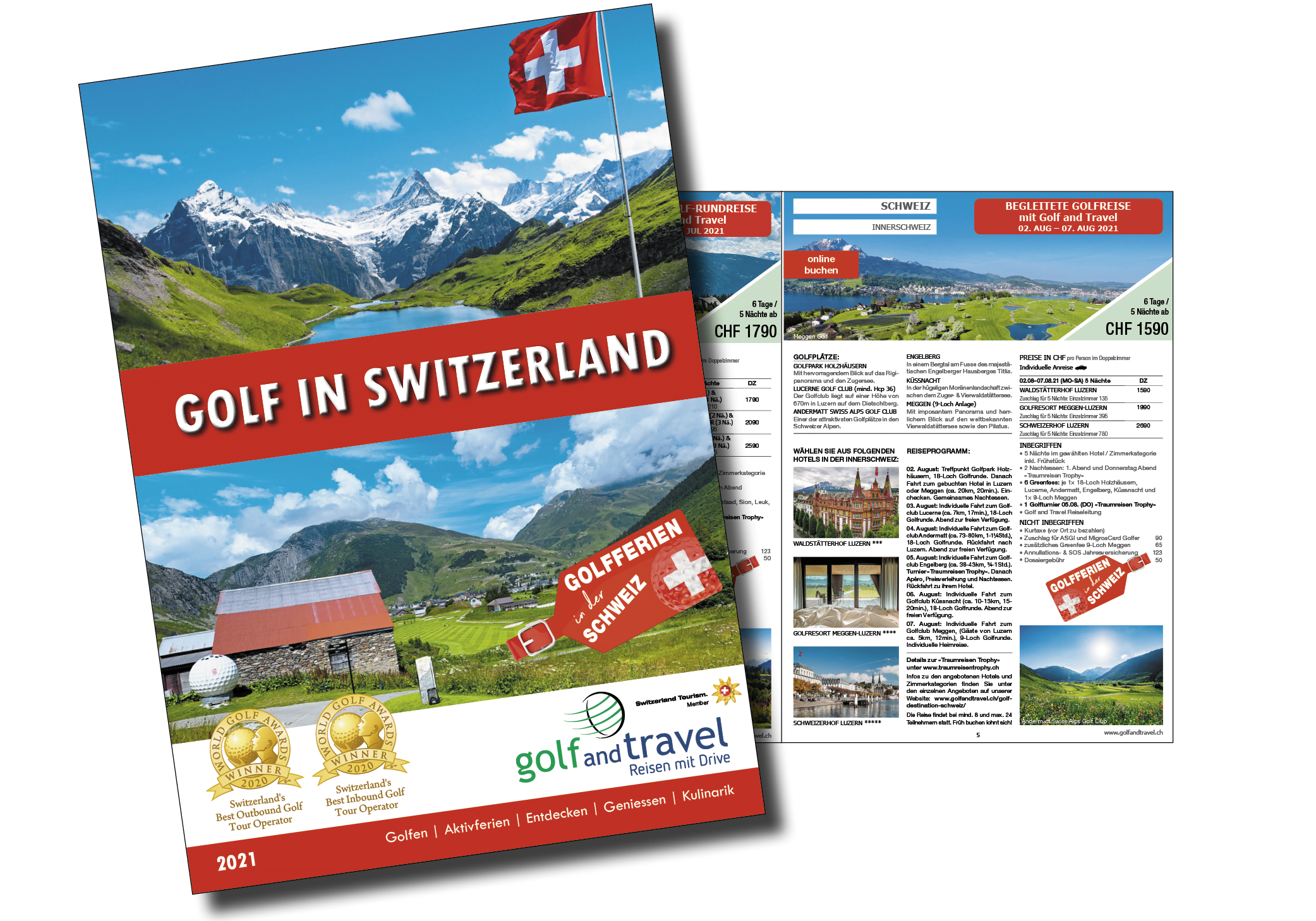 Golf In Switzerland Prospekt Cover