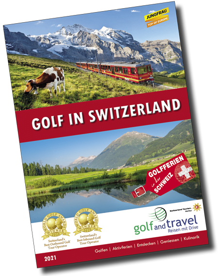 Golfreisen in der Schweiz Prospekt Cover