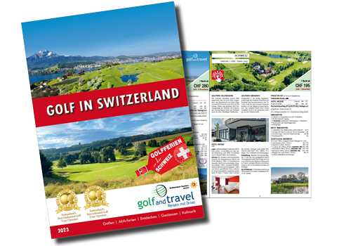 Cover Golf in Switzerland Golfreisen in der Schweiz Sommer 2023