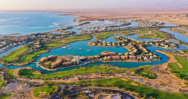 El Gouna Resort aerial view